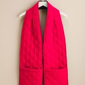 Chico's Cozy-Interior Quilted Scarf and Gloves Poppy Red